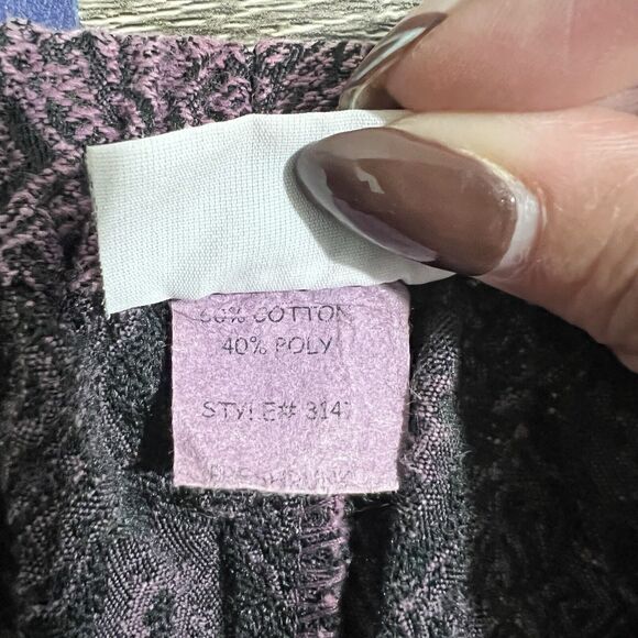 Habitat Vintage Midi Printed Skirt Size M Purple Grunge Whimsy Goth Romantic - Picture 6 of 8